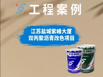 江蘇鹽城紫峰大廈雙丙聚瀝青改色項(xiàng)目